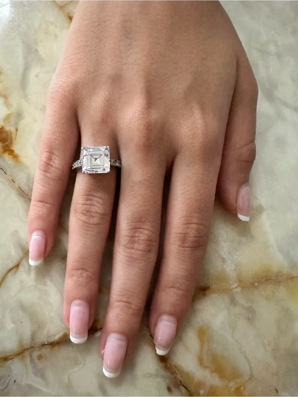 925 Sterling Silver elegant square